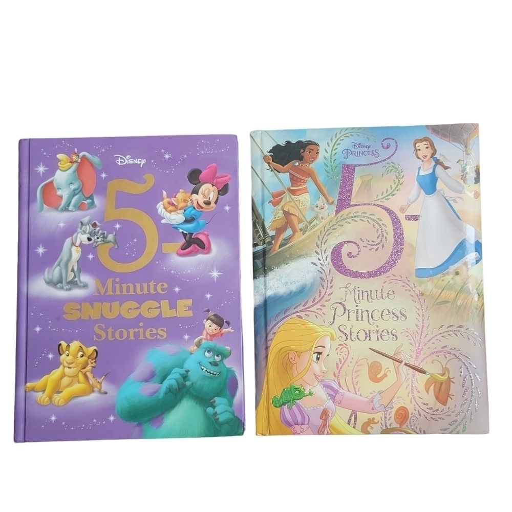 2-Pack 5 Minute Stories Disney Snuggle Princess Kids Bedtime Books